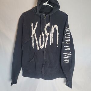Korn Rotting In Vain Graphic Rock Band Hooded Full Zip Sweatshirt Size Small